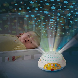 Globe veilleuse détachable du mobile VTech projetant un ciel étoilé dans la chambre