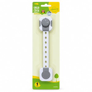 Blister Weikang Child Safety Lock, bloque-porte à molette blanc et gris, 1 pièce