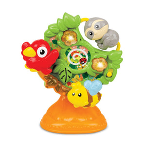 Arbre tournant Winfun Jungle Friends avec perroquet, paresseux et abeille sur socle à ventouse