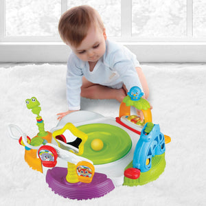 Winfun Baby Move en mode jeu au sol, plateau posé par terre avec les modules d'activités