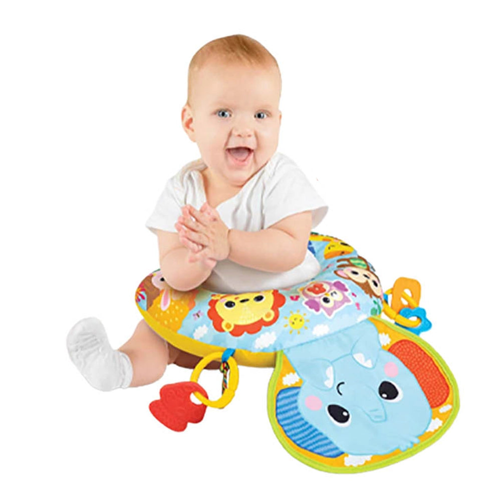 Détail du coussin Winfun jungle : accessoires à clip amovibles